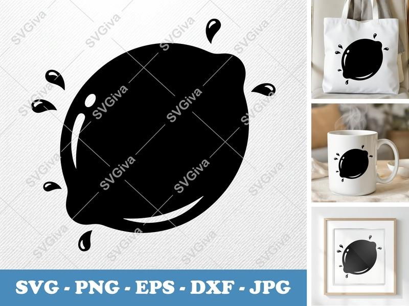 Lemon Fresh SVG | Puffy Pillow Soft Fruit Cut File | PNG DXF EPS | Cricut Silhouette Design