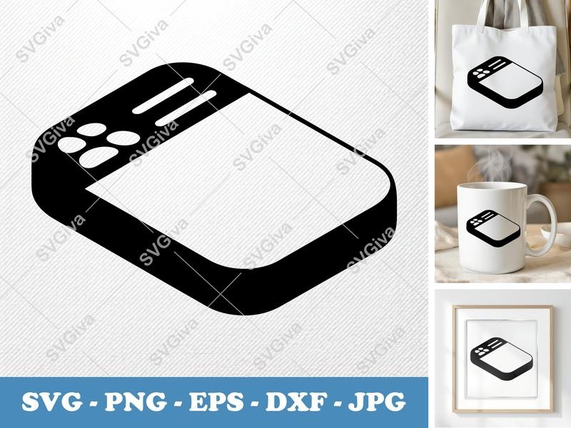 Letterhead SVG | Modern Clean Design, Buttons, Lines | PNG EPS DXF | Cricut Silhouette File