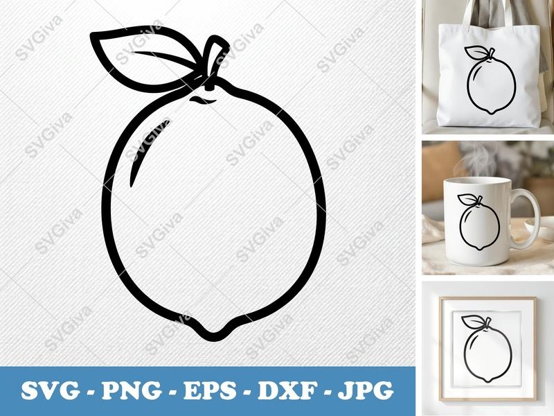 Lime Fresh SVG | Friendly Rounded Bean-Shaped Cut File | PNG DXF EPS | Cricut Silhouette Kitchen Decor