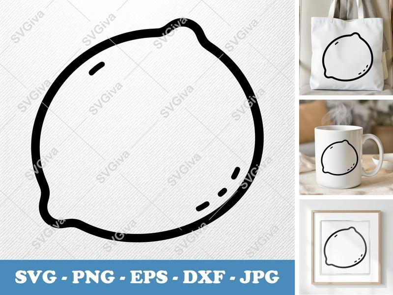 Lime Puffy SVG | Inflated Pillow-Soft Fruit Design | PNG DXF EPS | Cricut Silhouette File