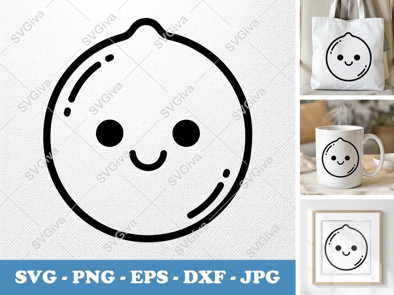 Lime Smileek (Lime emoji) with Blue eyes and a big smile