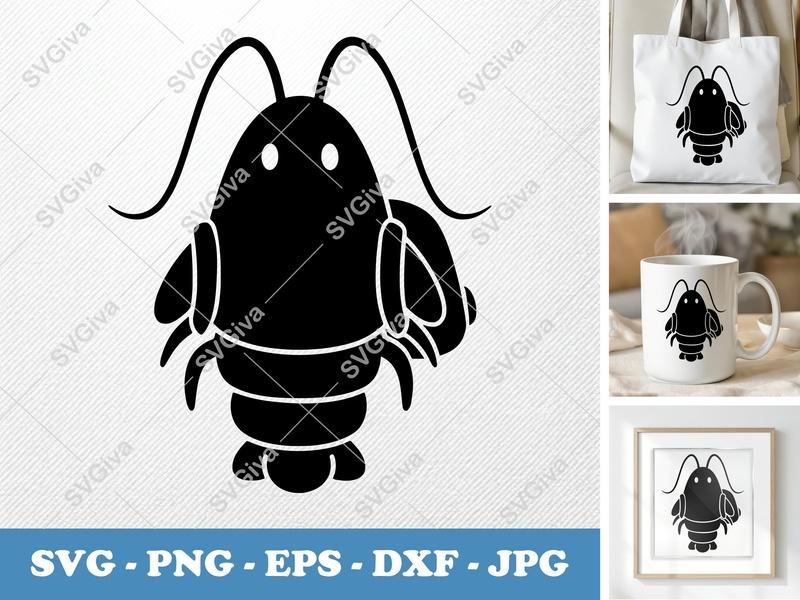 Lobster SVG | Clean Ocean Sea Animal Design | Marine Life Clipart PNG EPS DXF for Cricut Silhouette