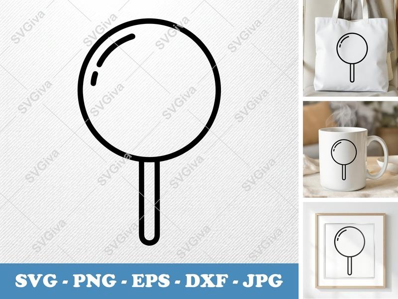 Lollipop SVG | Candy Cut File PNG DXF EPS for Cricut Silhouette