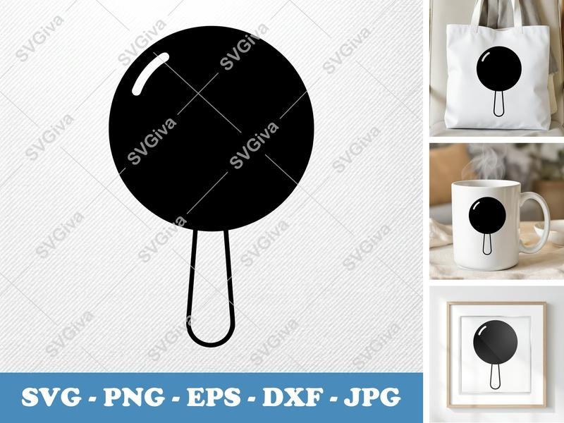 Lollipop SVG | Modern Candy Cut File, Simple Sweet Treat | PNG EPS DXF for Cricut, Silhouette | Clipart Vector Art