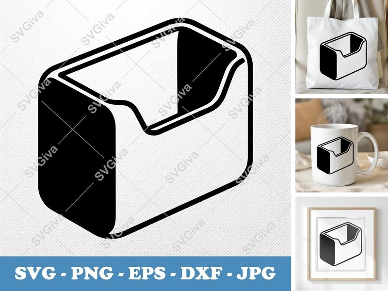 Magazine Holder classic svg icon | Puffy Soft Shapes SVG, PNG, EPS, DXF | Cricut & Silhouette Cut File | Office Decor