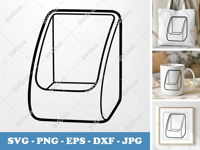 Magazine Holder classic svg icon | Rounded Body, Friendly Bean Shape | SVG, PNG, EPS, DXF | Cricut & Silhouette Files