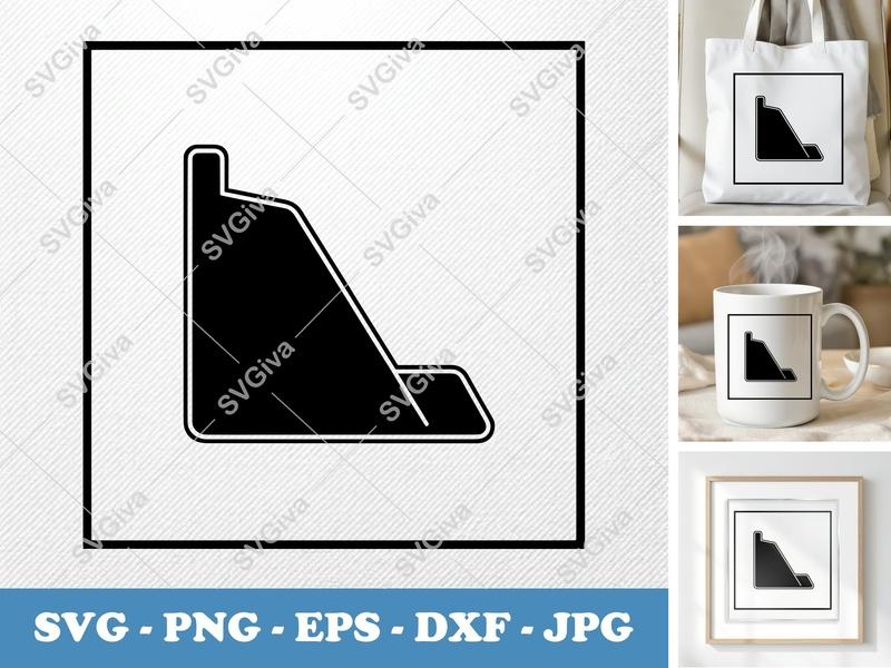 Magazine Holder in side view profile | Solid Black Fill SVG, PNG, EPS, DXF | Cricut & Silhouette Cut File | Desk Organizer Vector