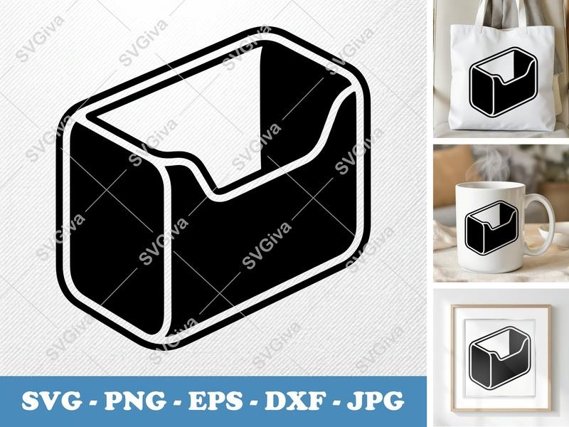 Magazine Holder isometric angle SVG | Puffy Soft Shape PNG EPS DXF | Cricut Silhouette File