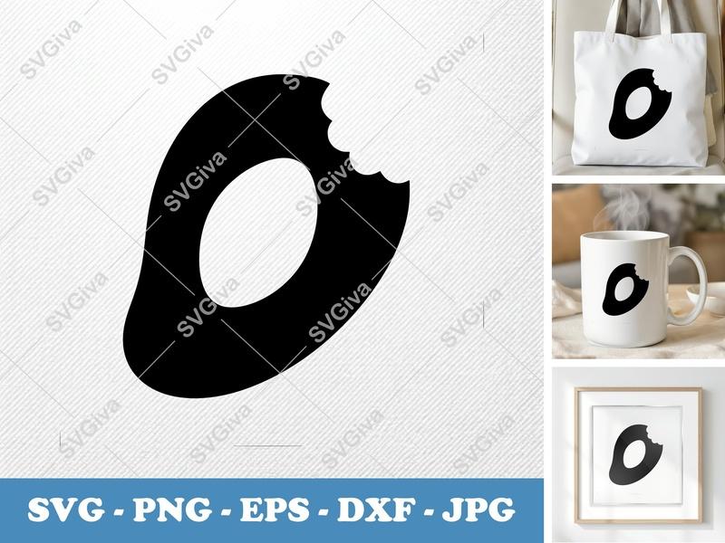 Mango Partially Eaten SVG | Puffy Pillow Soft Shapes | PNG DXF EPS | Cricut Silhouette Cut File