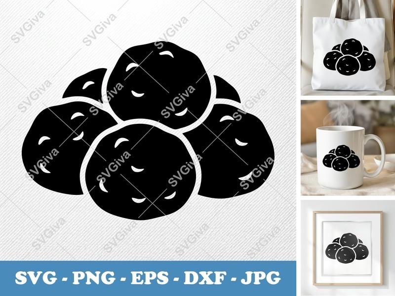Meatballs SVG | Kitchen Food Cut File PNG DXF EPS Cricut Silhouette Design