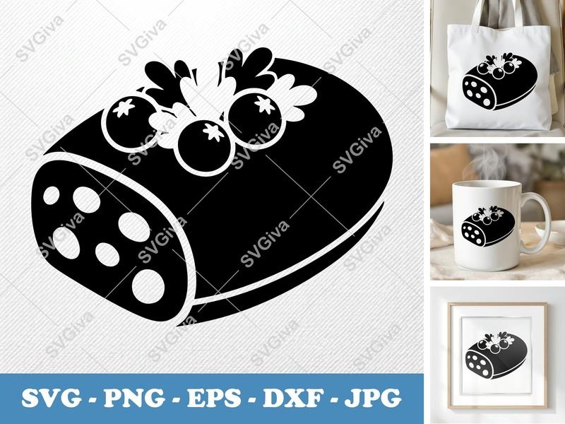 Meatloaf SVG for Cricut & Silhouette | Modern Food Icon, Kitchen Cut File | PNG, DXF, EPS Vector Clipart