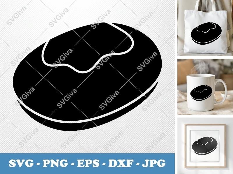 Meatloaf SVG | Modern Clean Design, Food Silhouette, Kitchen Clipart | PNG EPS DXF for Cricut, Silhouette