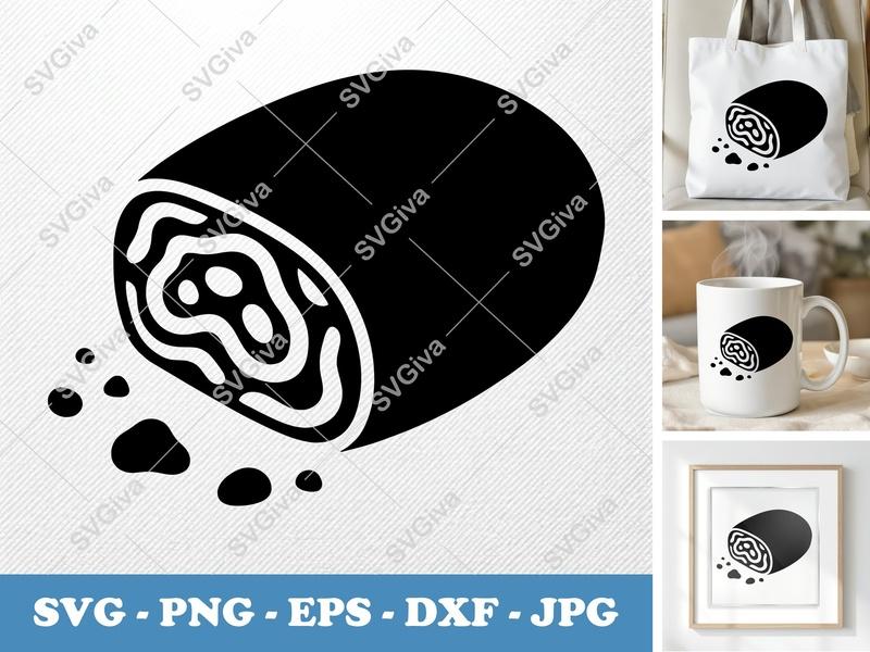 Meatloaf SVG | Modern Clean Design, Sliced Food Digital Art, PNG EPS DXF for Cricut & Silhouette Cutting Machine