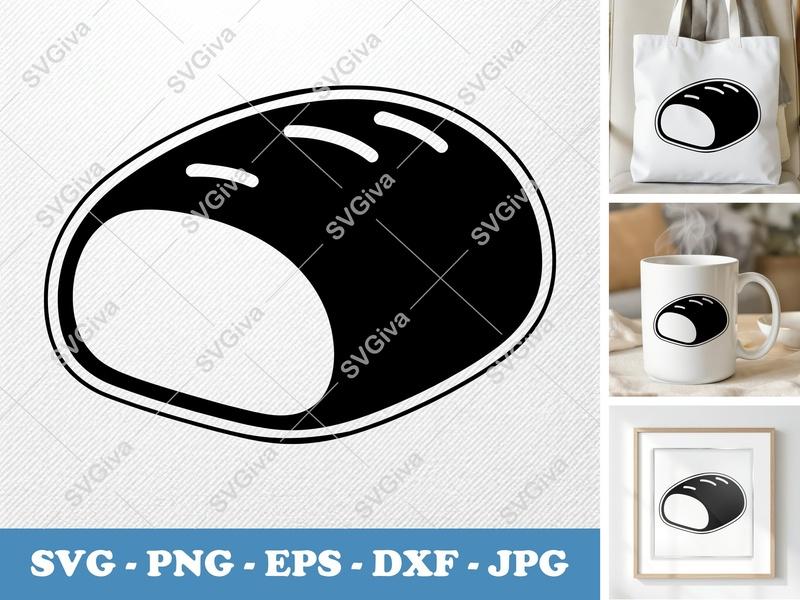 Meatloaf SVG | Puffy Pillow-Soft Loaf | PNG DXF EPS | Cricut Silhouette Kitchen Food Art