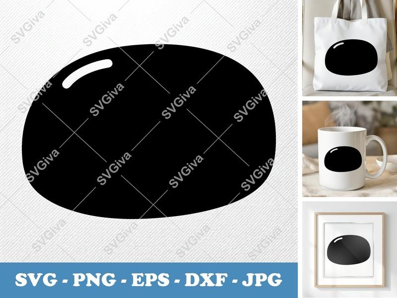 Meatloaf SVG, Simple Food Icon Clip Art, Modern Black Silhouette, PNG EPS DXF for Cricut, Silhouette, Kitchen Decor