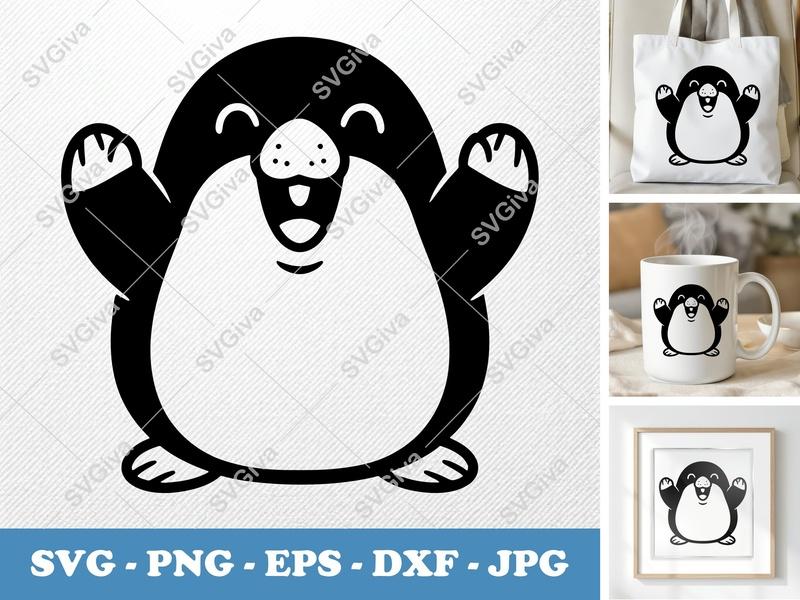 Mole Smiling Happily SVG PNG DXF EPS Cut File for Cricut Silhouette Animals