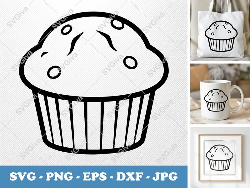 Muffin SVG | Friendly Rounded Body Bean-Shaped Forms | PNG DXF EPS | Cricut Silhouette Cut File