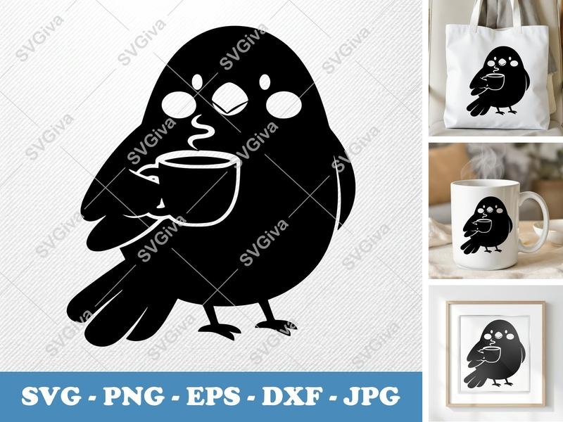 Mystical Raven Design for Cricut & Silhouette | SVG, PNG, DXF, EPS Files for Crafting