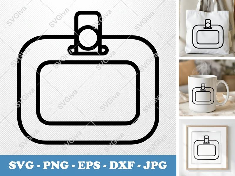 Name Tag classic svg icon | Soft Puffy Rounded Shapes | SVG PNG EPS DXF files for Cricut Silhouette