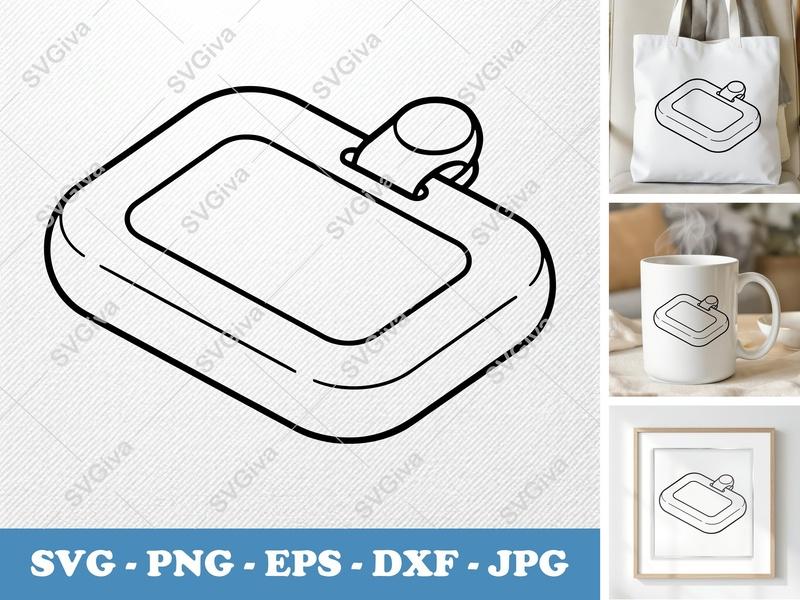 Name Tag SVG | Modern Clean Design | ID Badge Holder Cut File for Cricut, Silhouette | PNG, EPS, DXF Included