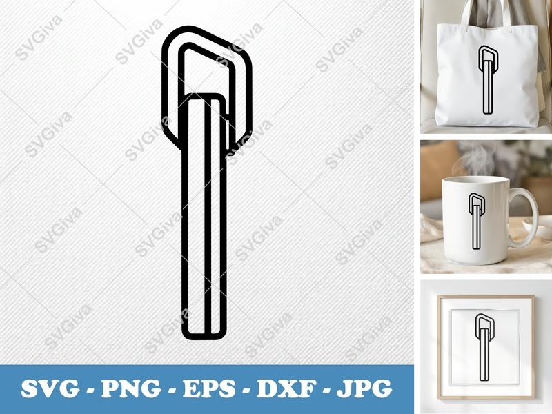 Name Tag SVG | Modern Clean Design, Lanyard Clip, ID Badge Holder | PNG EPS DXF for Cricut, Silhouette