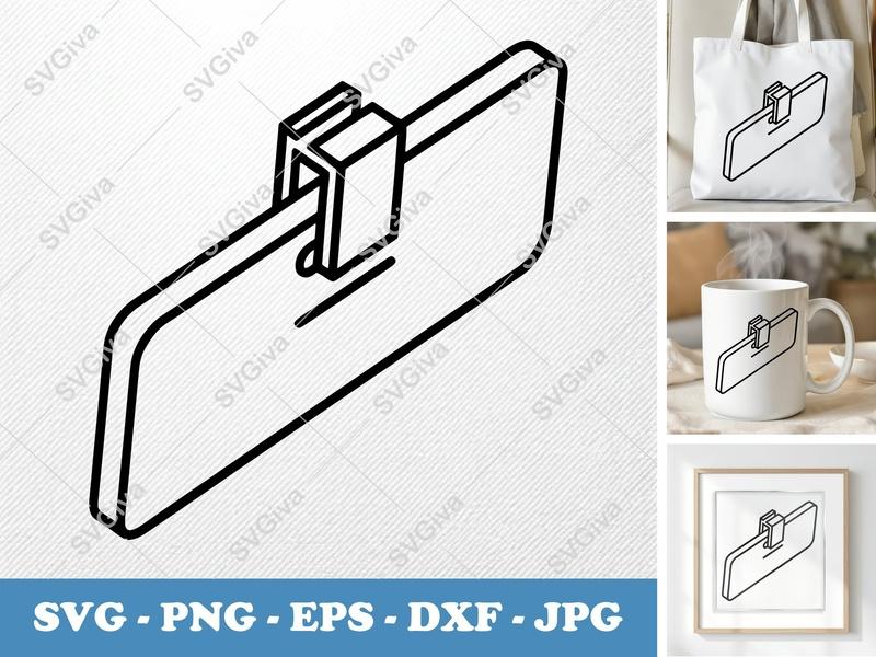 Name Tag SVG, Modern Desk Name Plate, Minimalist Sign, Holder | PNG EPS DXF for Cricut Silhouette
