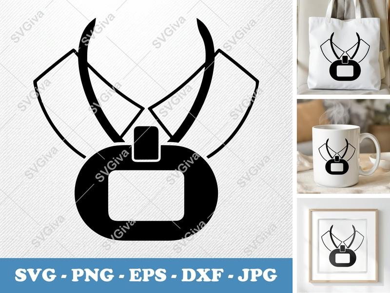Name Tag SVG | Modern ID Badge Holder Cut File | PNG EPS DXF for Cricut & Silhouette | Employee Badge Vector