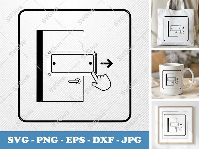 Nameplate SVG, Modern Clean Design, Door Sign, Business Office, PNG EPS DXF for Cricut & Silhouette