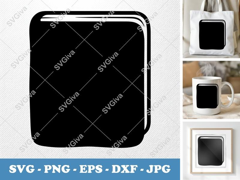 Notebook SVG | Modern Clean Icon | Digital Planner Journal | PNG EPS DXF | Cricut Silhouette Cut File