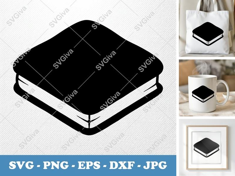 Notebook SVG | Modern Design, Isometric Book | PNG, EPS, DXF | Cricut, Silhouette Compatible | Planner Journal Clipart