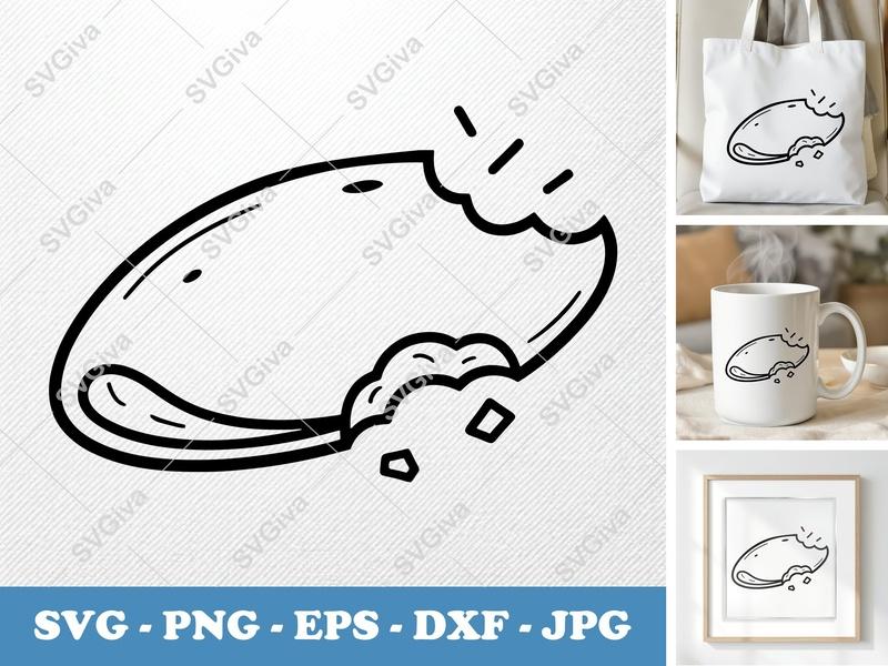 Omelette Partially Eaten SVG PNG DXF EPS | Breakfast Food Cut File Cricut Silhouette