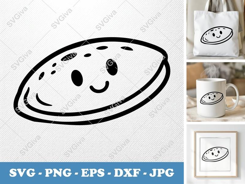 Omelette SVG, Cute Breakfast Food Clipart, Happy Face Egg SVG, PNG, EPS, DXF for Cricut & Silhouette Cutting Machine