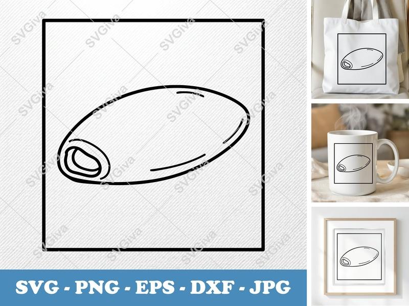Omelette SVG | Double Outline Minimalist Design | PNG DXF EPS | Cricut Silhouette Kitchen Cut File