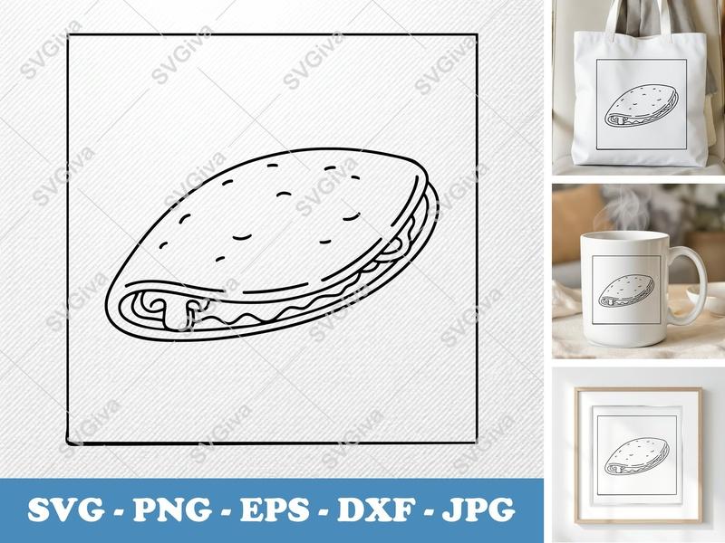 Omelette SVG | Friendly Bean-Shaped Cut File | Rounded Body Design | PNG DXF EPS | Cricut Silhouette Kitchen Decor