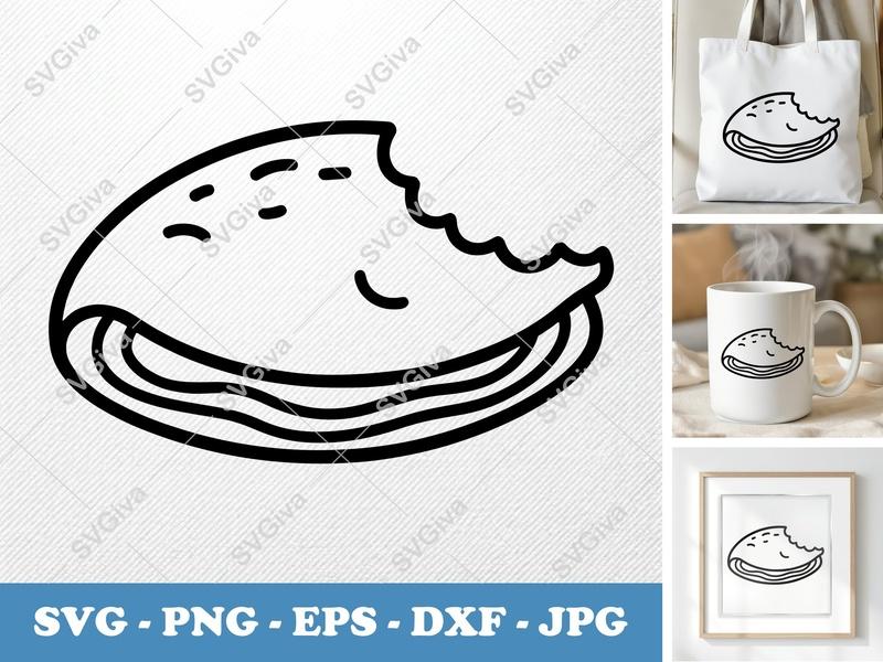 Omelette SVG | Modern Clean Design | Breakfast Food Clip Art | PNG EPS DXF for Cricut & Silhouette