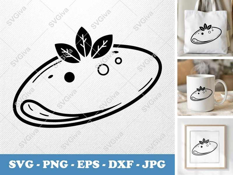 Omelette with Garnish SVG PNG DXF EPS | Breakfast Food Cut File for Cricut Silhouette