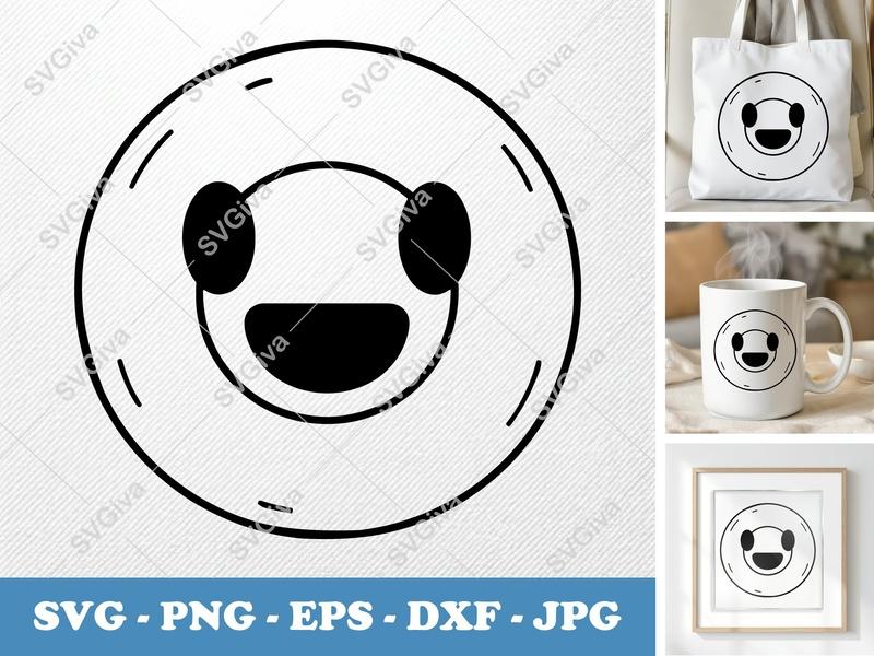 Onion Rings with Smiling Face SVG | Puffy Soft Kawaii | PNG DXF EPS | Cricut Silhouette File