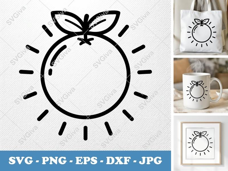 Orange Fresh SVG | Friendly Rounded Body Design | PNG DXF EPS Cut File for Cricut Silhouette