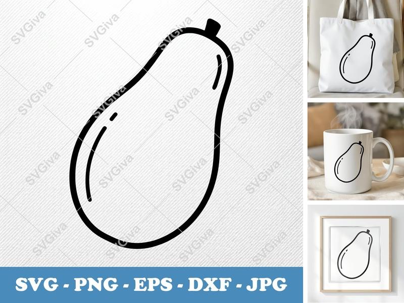 Papaya SVG | Soft Puffy Shapes, No Sharp Corners | PNG DXF EPS | Cricut Silhouette File