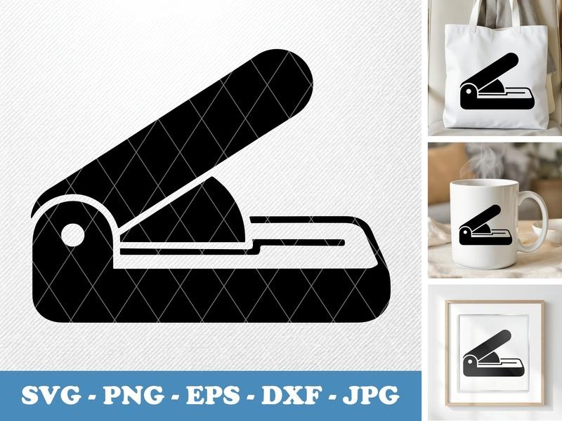 Paper Cutter in side view profile SVG | Puffy Soft Shapes PNG EPS DXF | Cricut Silhouette File