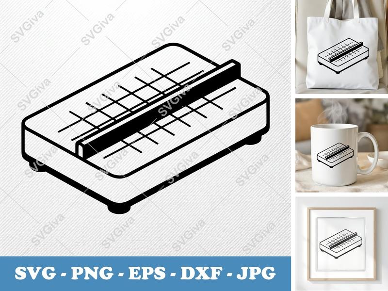 Paper Cutter SVG, Modern Clean Design, Digital Cut File, PNG EPS DXF | Cricut Silhouette Ready