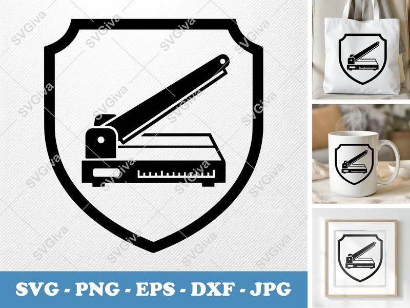 Paper Cutter SVG | Modern Clean Design | Guillotine for Cricut & Silhouette | PNG EPS DXF Vector File