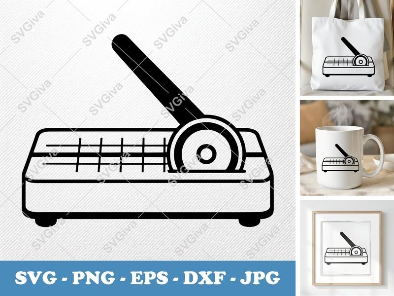 Paper Cutter SVG | Modern Clean Design | Guillotine, Rotary Blade | PNG EPS DXF for Cricut, Silhouette
