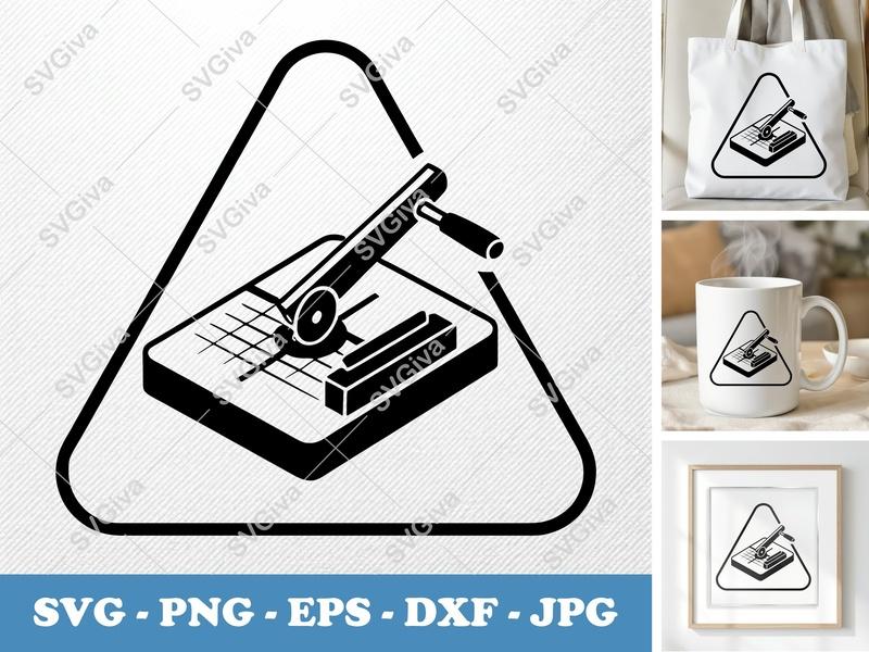 Paper Cutter SVG | Modern Clean Design | Guillotine Tool | PNG EPS DXF for Cricut Silhouette
