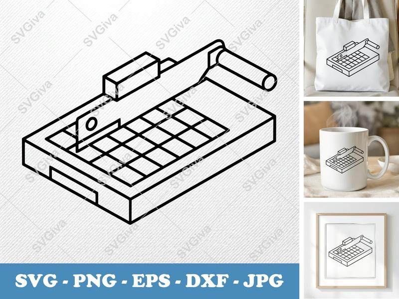 Paper Cutter SVG | Modern Clean Design | Guillotine, Trimmer | PNG EPS DXF | Cricut Silhouette File