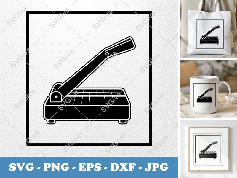 Paper Cutter SVG | Modern Clean Design | Guillotine Trimmer | PNG EPS DXF for Cricut Silhouette