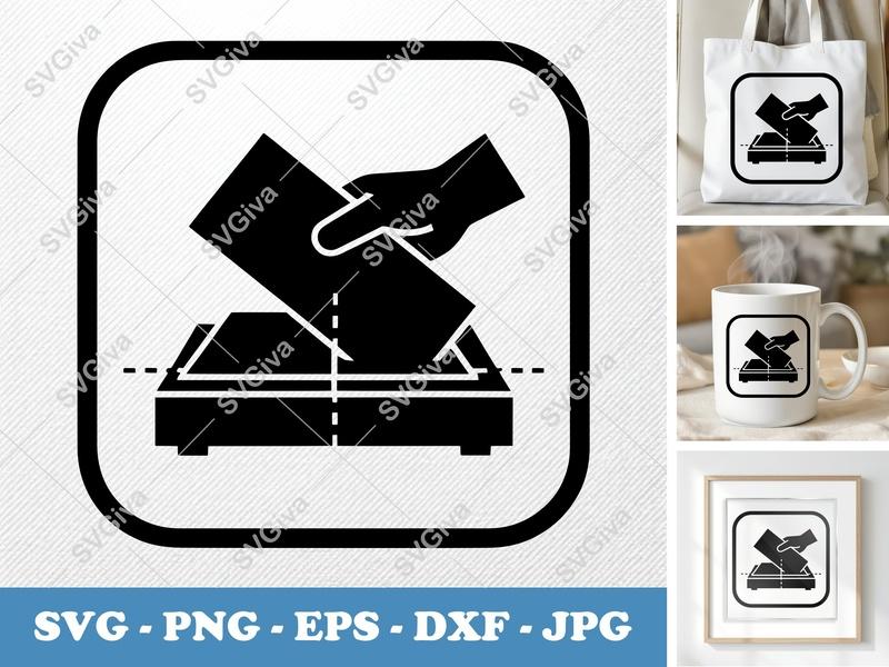 Paper Cutter SVG | Modern Clean Design | Hand Cutting Paper Icon | PNG EPS DXF for Cricut Silhouette