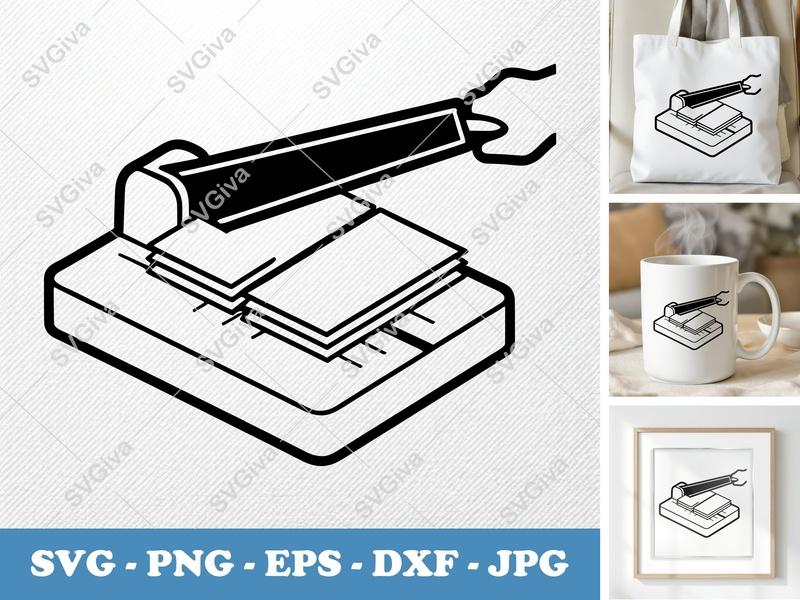 Paper Cutter SVG | Modern Clean Design, Paper Cutting Tool, Hand Cutting | PNG EPS DXF for Cricut, Silhouette