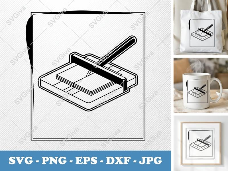Paper Cutter SVG, Modern Clean Design, Paper Trimmer, Guillotine, PNG EPS DXF | Cricut Silhouette Cut File