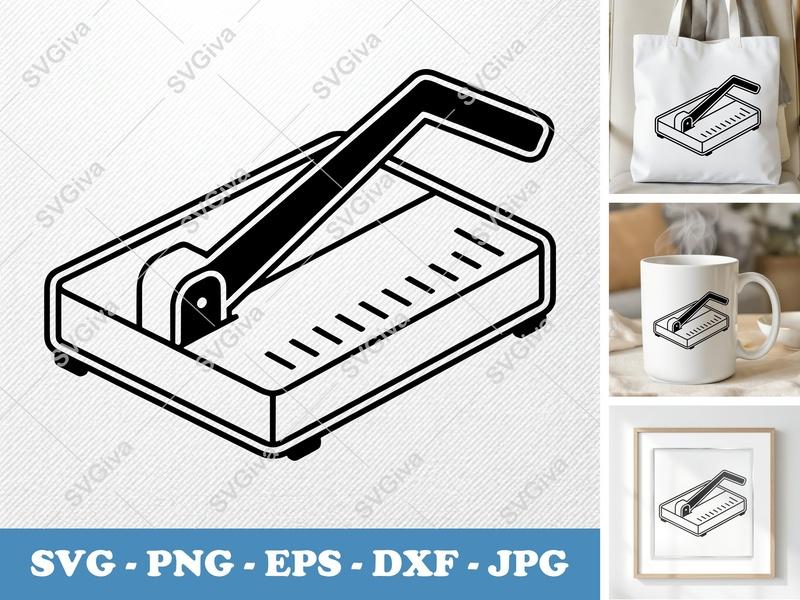 Paper Cutter SVG | Modern Clean Design | PNG EPS DXF | Cricut Silhouette Cut File